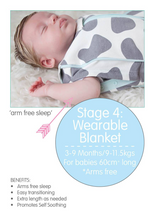 Load image into Gallery viewer, Woombie Grow With Me - Love Print 0-18M