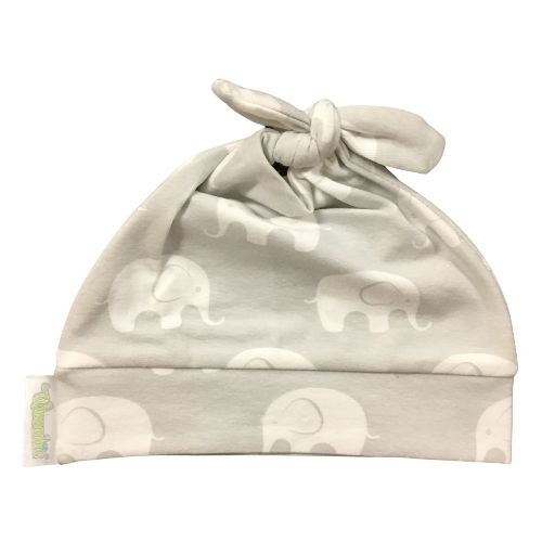 Woombie Cotton Beanie - Dusty Elephant 0-6M