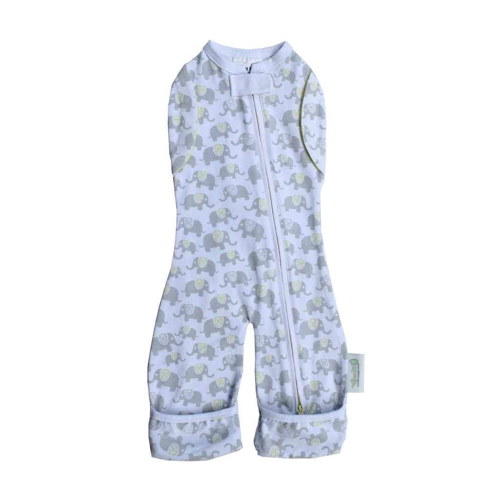 Woombie Convertible Leggies - Happy Elephants Newborn 0-3M/2.5-6KG